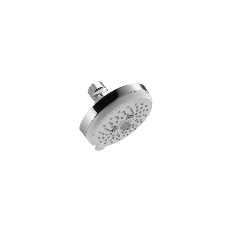 hansgrohe Croma 100 4-inch Showerhead Low Flow Modern 3-Spray Full, Pulsating Massage, Intense Turbo Water Saving with QuickClean in Chrome, 04733000 - Image 1